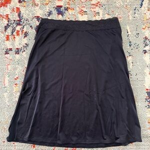 Vassarette Black A-Line Skirt with Lace Waist